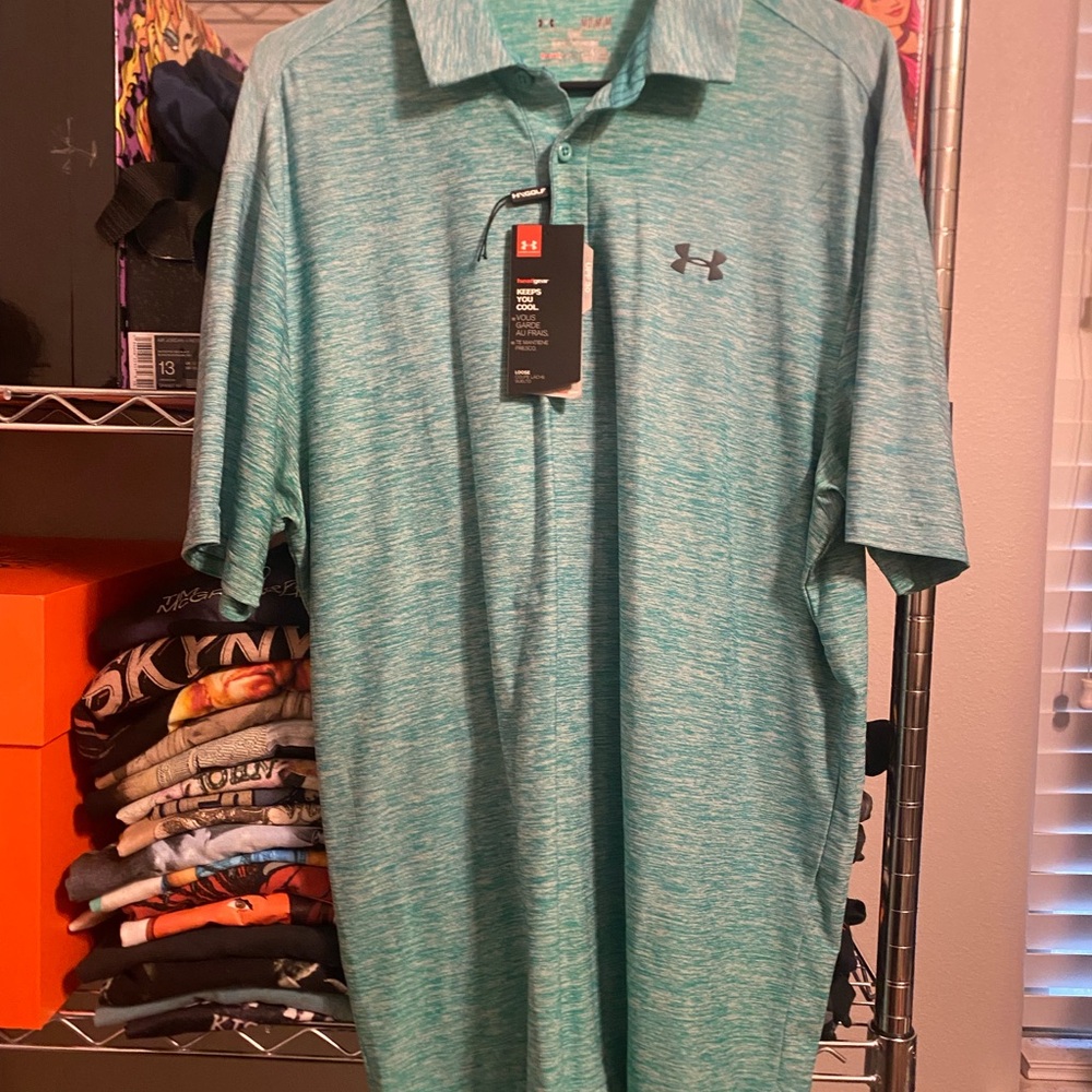 Under Armour Men's Teal Polo Shirt